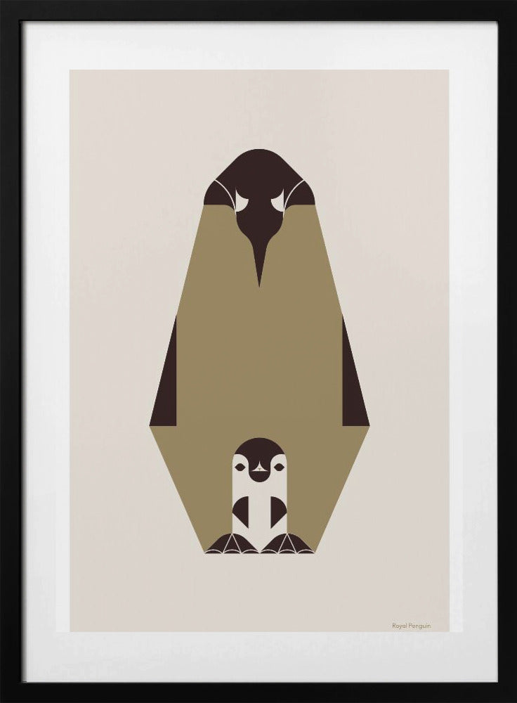 Golden Animals - Royal Penguin (white) - Art Print by Studio Soleil