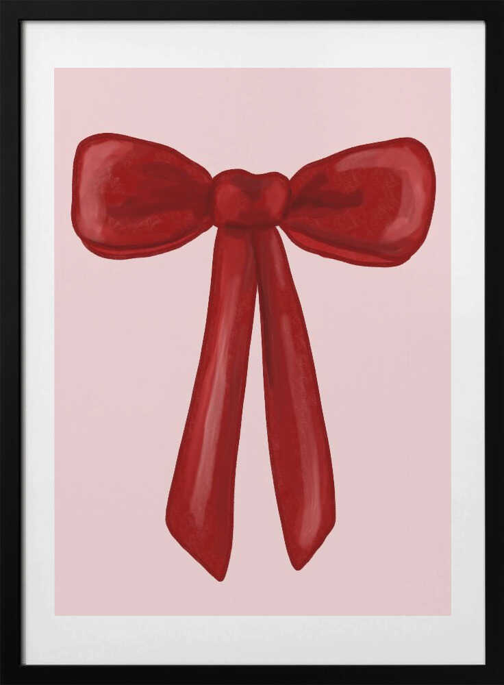 Scarlet Ribbon Tied - Art Print by Athene Fritsch