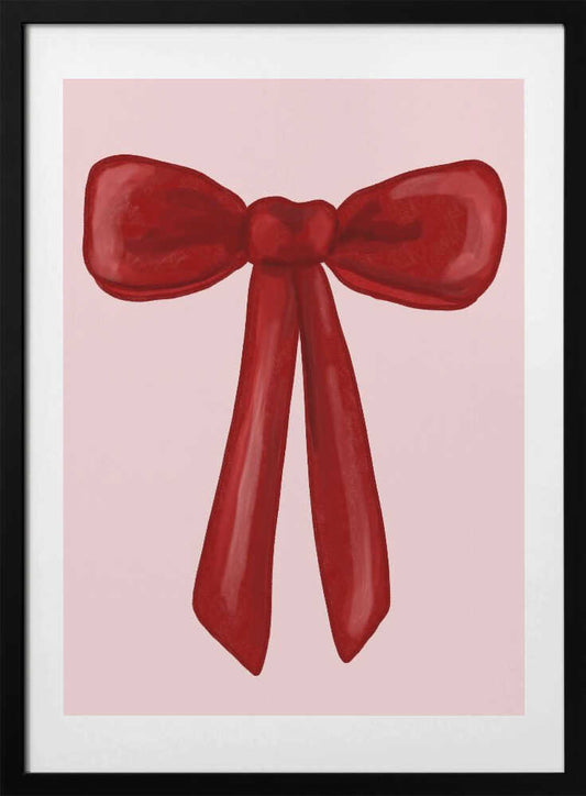Scarlet Ribbon Tied - Art Print by Athene Fritsch