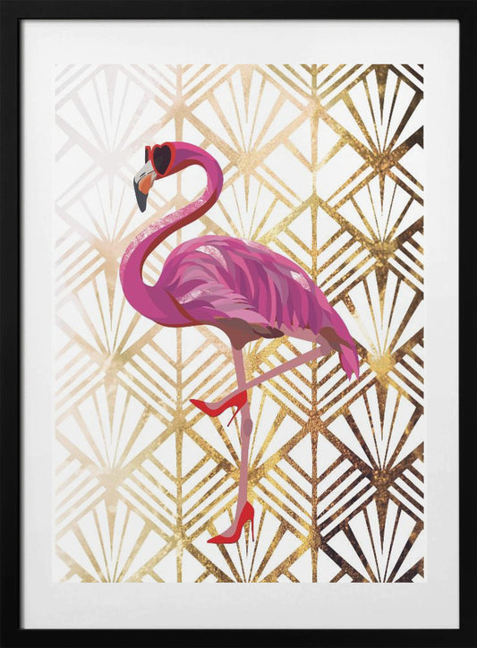 Flamingo Art Deco - Art Print by Sarah Manovski