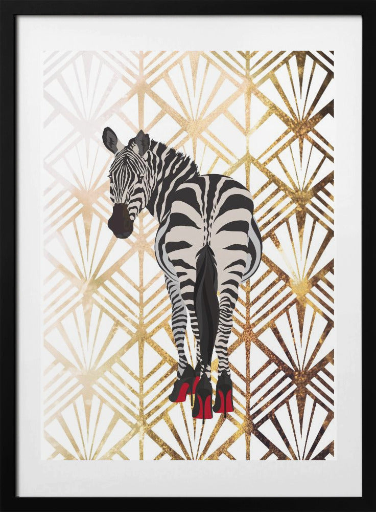 Zebra Hells Art Deco - Art Print by Sarah Manovski