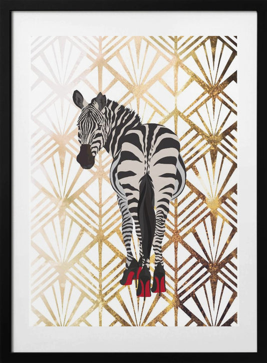 Zebra Hells Art Deco - Art Print by Sarah Manovski