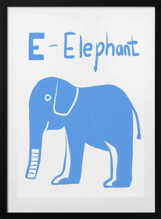 Big Blue Elephant - Art Print by Sharyn Bursic