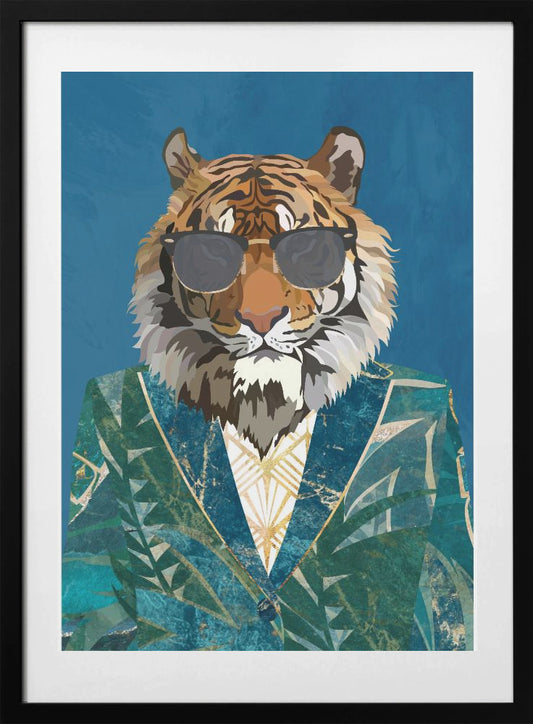 Tiger Jungle Jacket 1 - Art Print by Sarah Manovski
