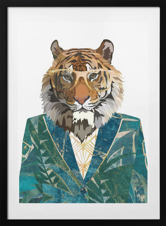 Tiger Jugnle Jacket 3 - Art Print by Sarah Manovski