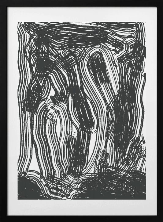 Flowing Lines Dance - Art Print by uplusmestudio