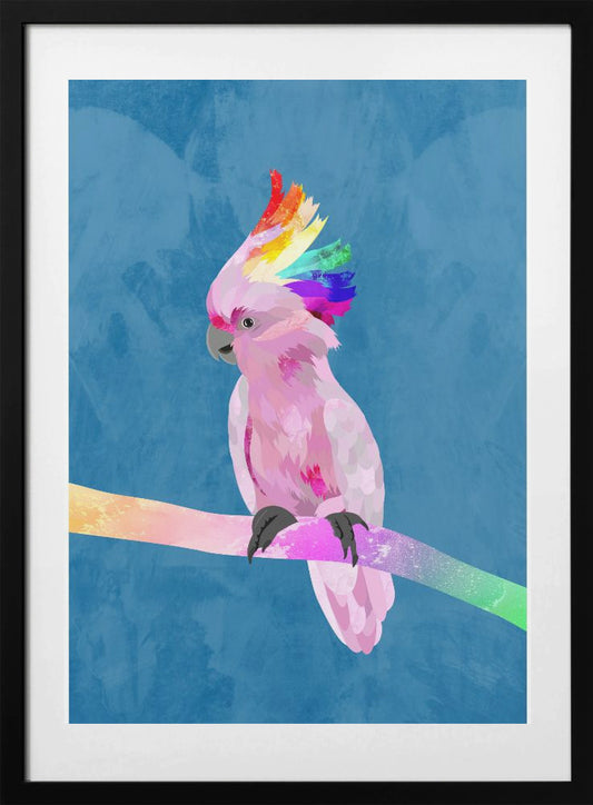 Rainbow Cockatoo Blue - Art Print by Sarah Manovski