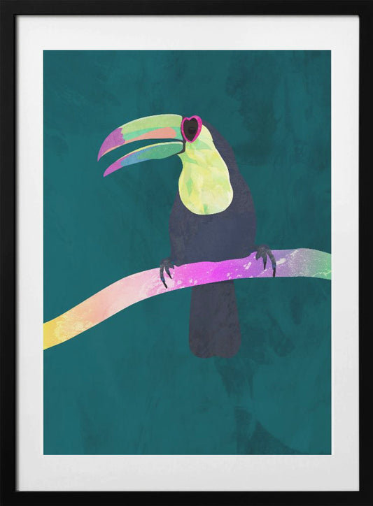 Rainbow toucan - Art Print by Sarah Manovski