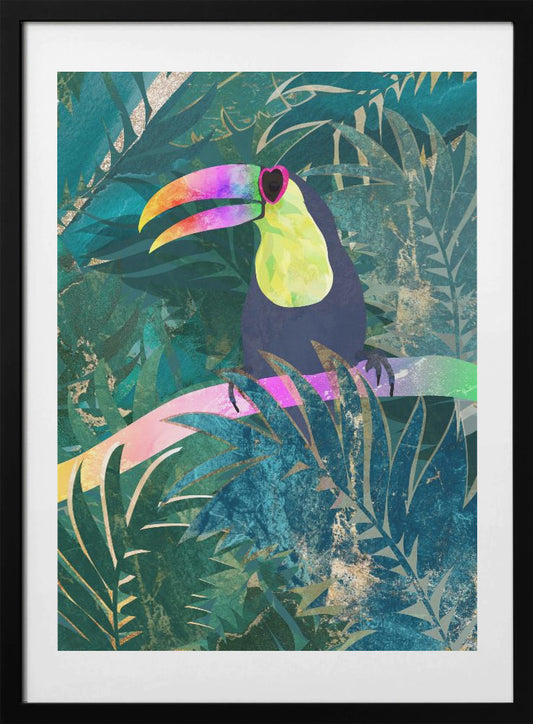 Jungle Rainbow Toucan - Art Print by Sarah Manovski