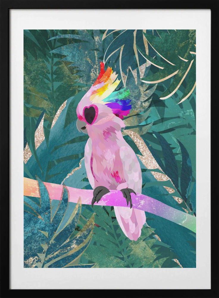 Jungle Rainbow Cockatoo - Art Print by Sarah Manovski