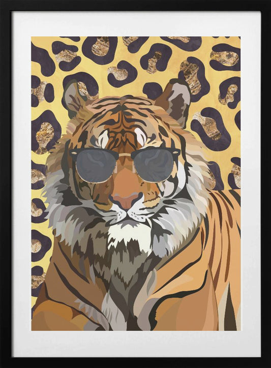 Leopard Print Tiger Yellow - Art Print by Sarah Manovski