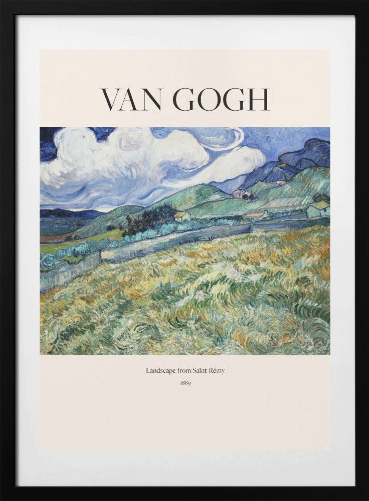 Landscape From Saint Rémy (1889) - Art Print by Vincent Van Gogh