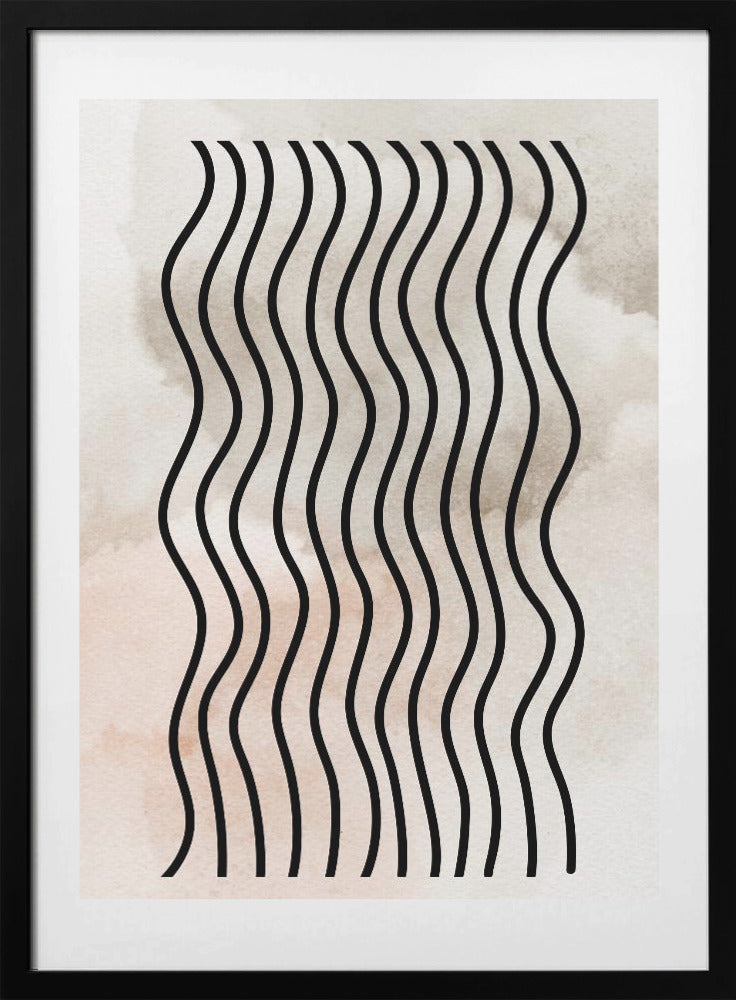Curved Rhythm Lines - Art Print by THE MIUUS STUDIO