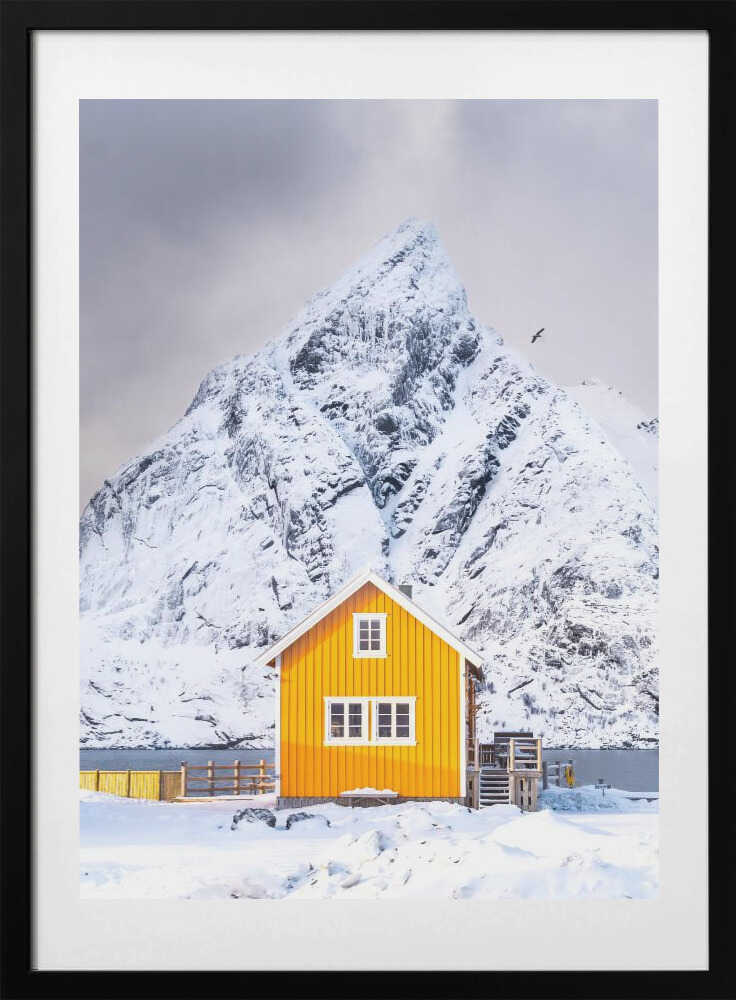 The house with the mountain - Art Print by Gilad Topaz