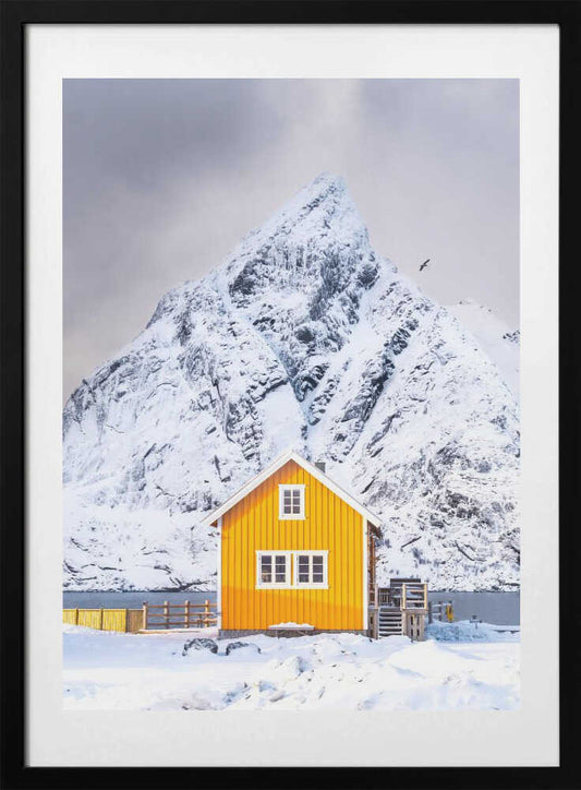 The house with the mountain - Art Print by Gilad Topaz