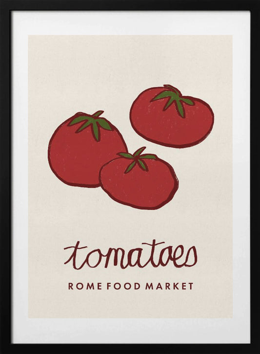 Food Art - Tomatoes Rome Food Market - Art Print by Dirkie Nell