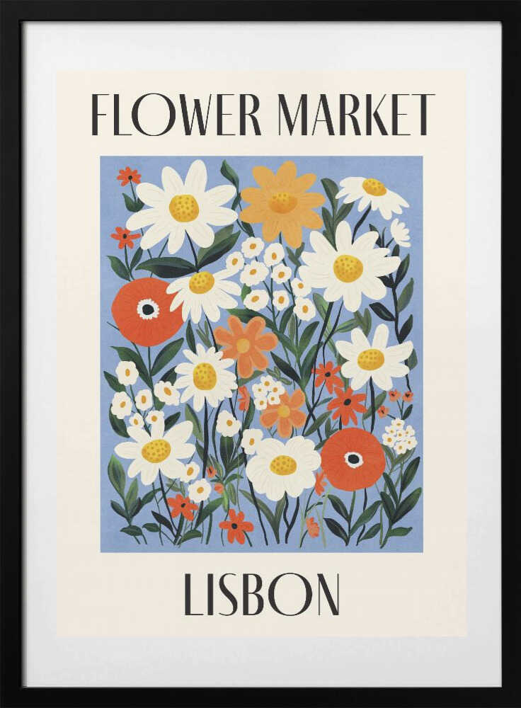 Flower Market Lisbon Portugal - Art Print by Dirkie Nell