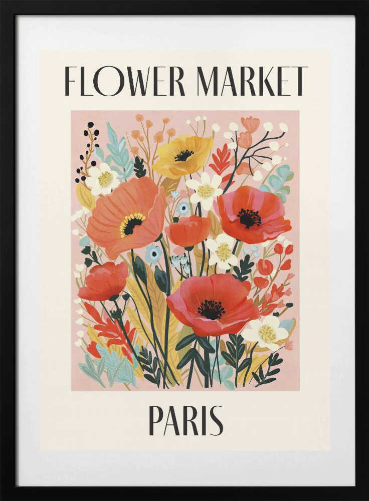 Flower Market Paris France - Art Print by Dirkie Nell