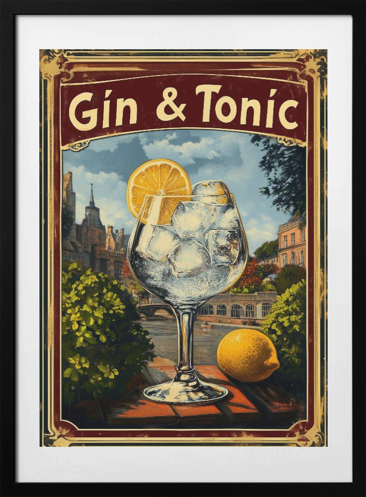 Gin and Tonic Vintage - Art Print by Andreas Magnusson