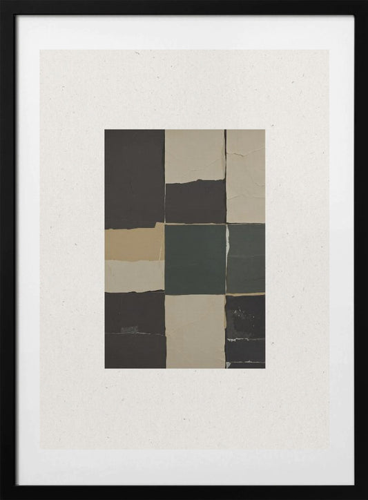 Textured Grid Harmony - Art Print by THE MIUUS STUDIO