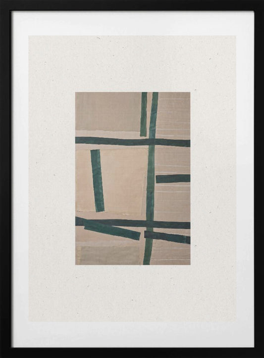Muted Gridlines - Art Print by THE MIUUS STUDIO