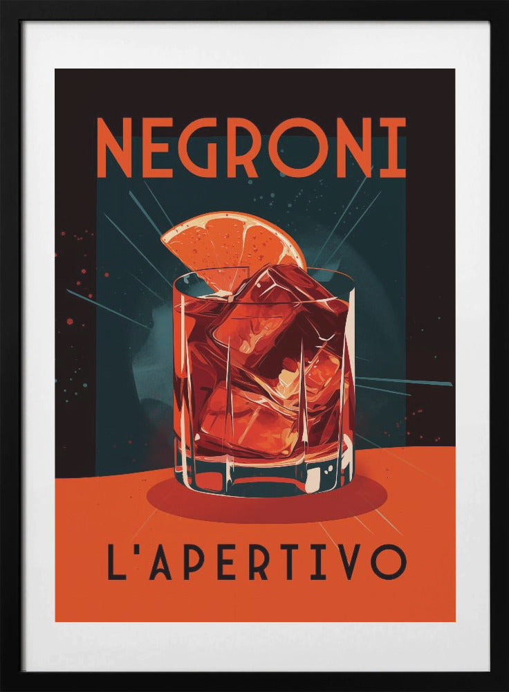 Negroni L'Apertivo - Art Print by Andreas Magnusson