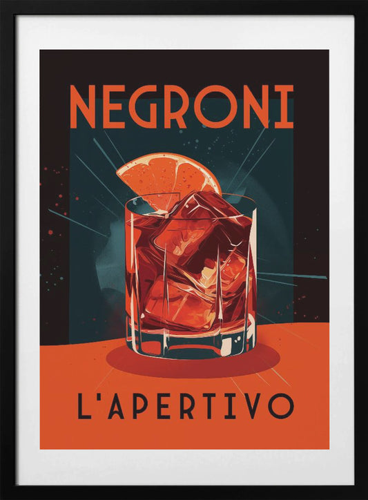 Negroni L'Apertivo - Art Print by Andreas Magnusson