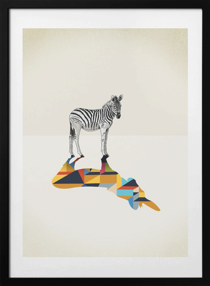 Walking Shadow, Zebra - Art Print by Jason Ratliff