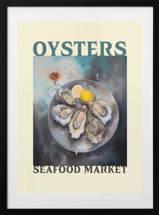 Oysters Seafood Market - Art Print by Andreas Magnusson