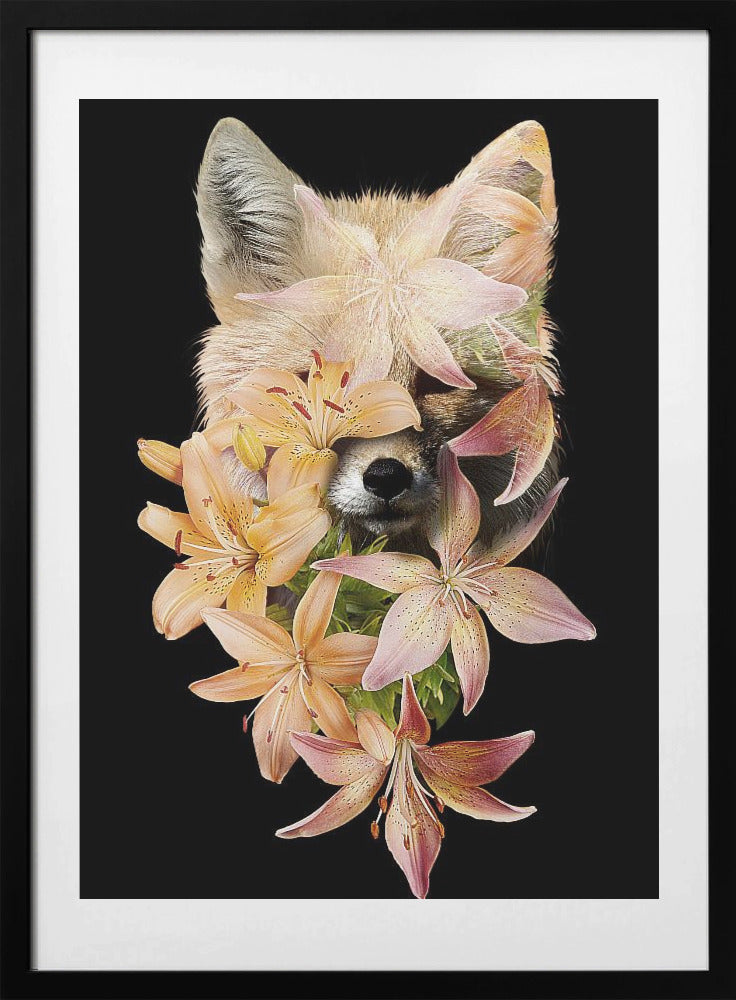 Foxy Flowers - Art Print by Robert Farkas