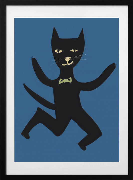 Black cat - Art Print by Sharyn Bursic