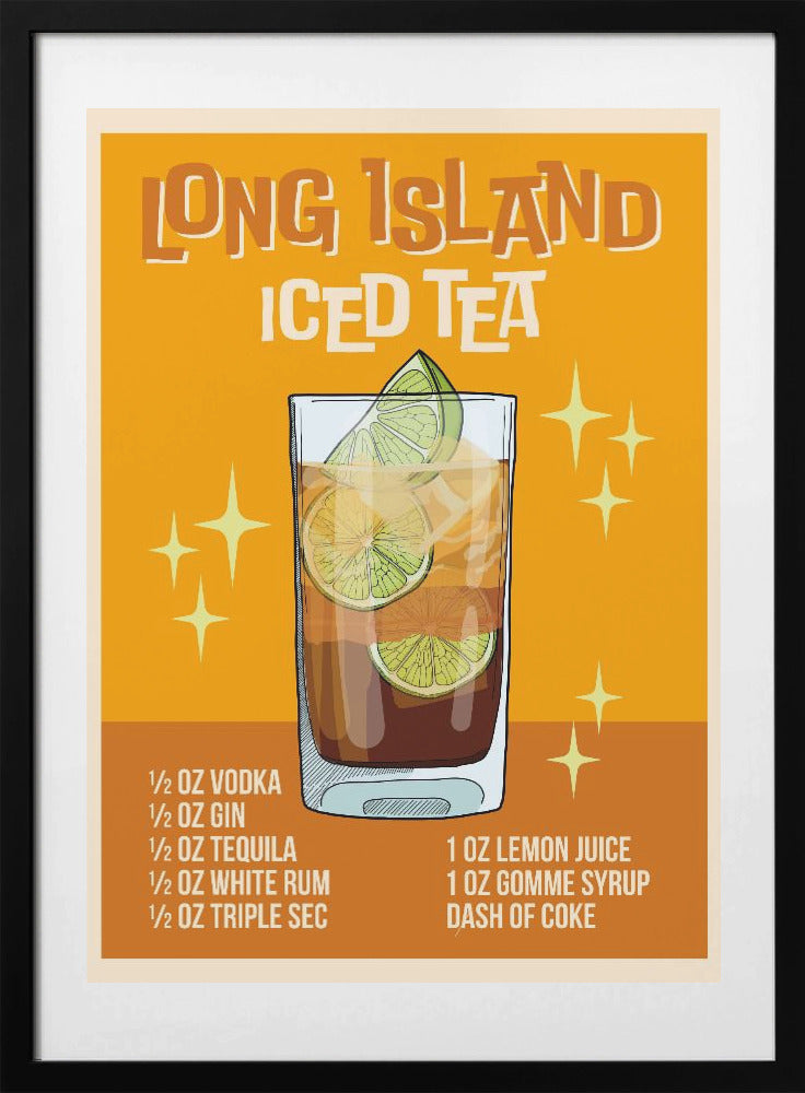 Long Island Iced Tea - Art Print by WallChart Art Studio