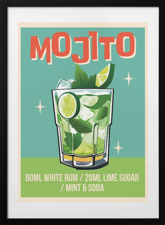 Mojito Cocktail - Art Print by WallChart Art Studio
