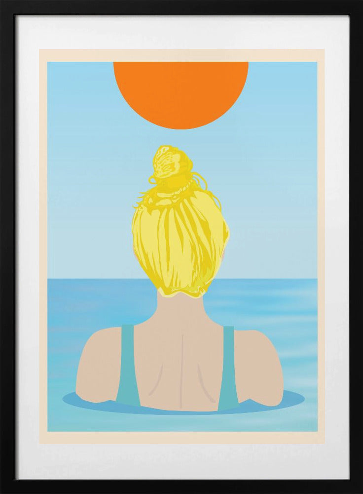 Into Water (Blonde) Art Print - Art Print by WallChart Art Studio