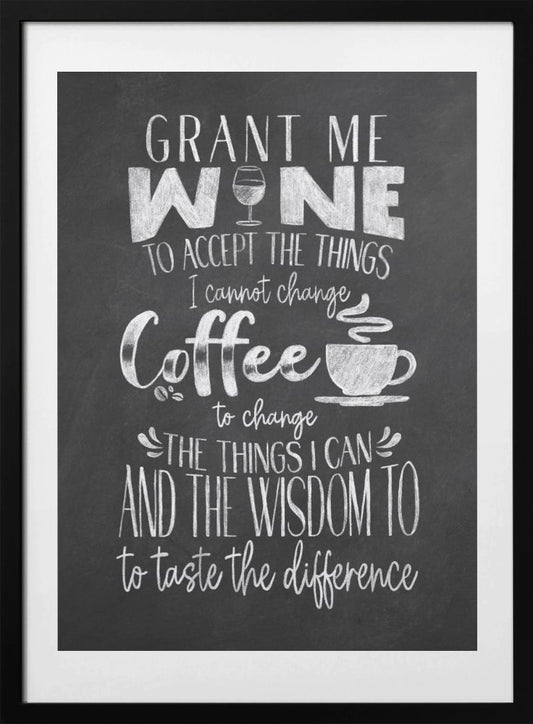 Wine and Coffee - Art Print by ByKammille