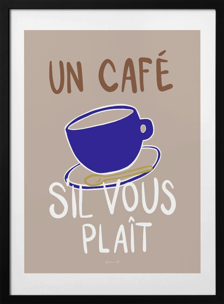 Un café - Art Print by ByKammille