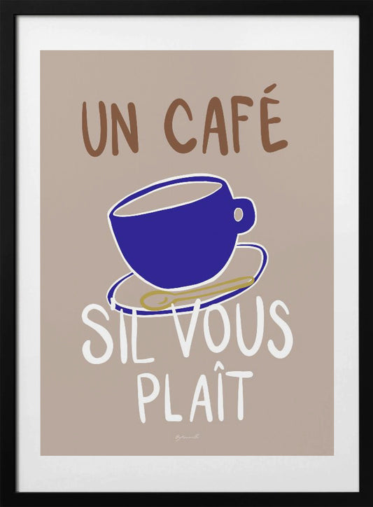 Un café - Art Print by ByKammille