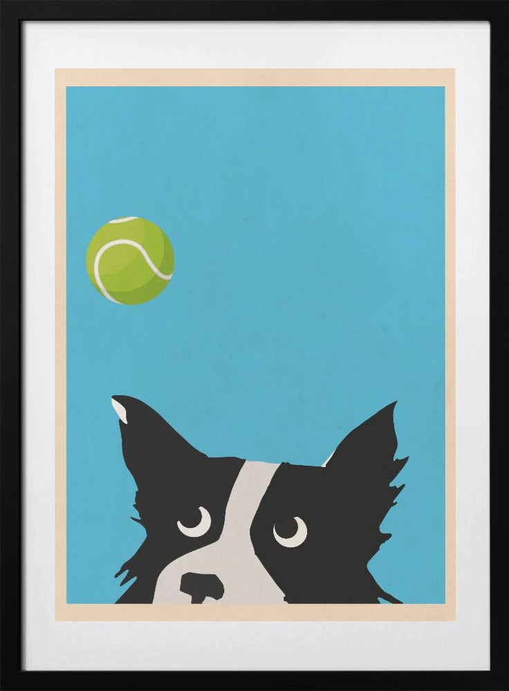 Dog &amp; Ball - Art Print by WallChart Art Studio