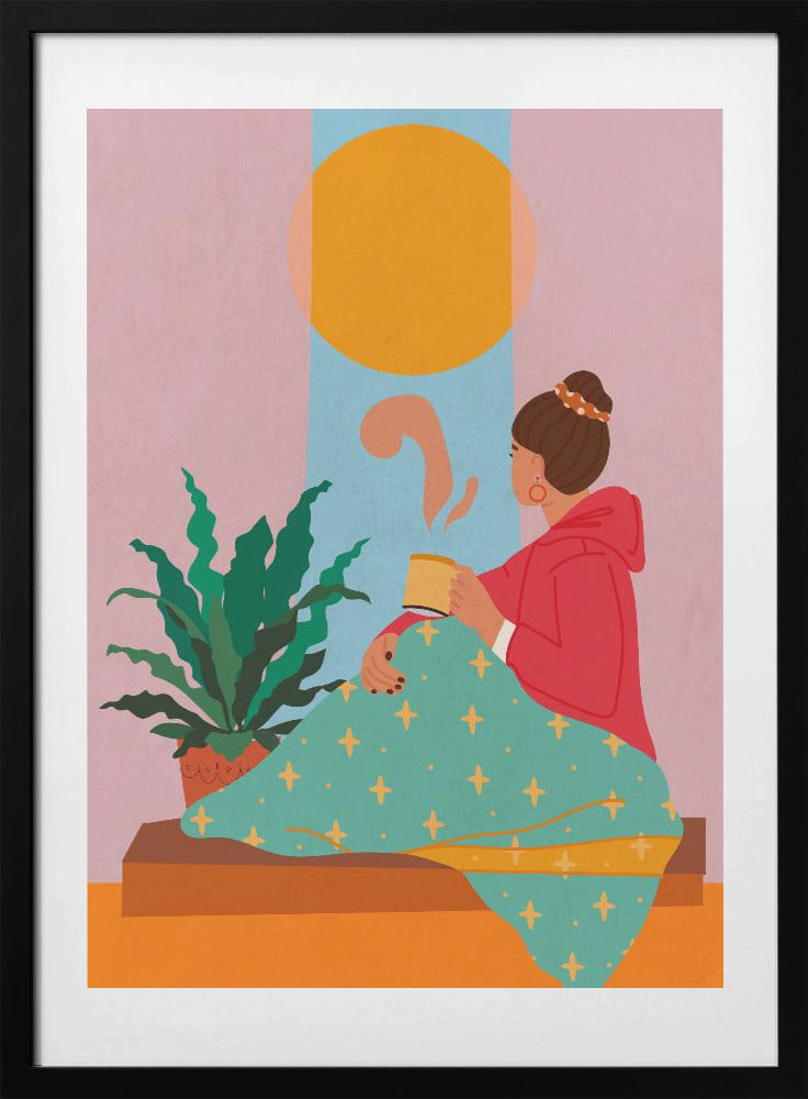 Girl Looking Out of Window 2 - Art Print by WallChart Art Studio
