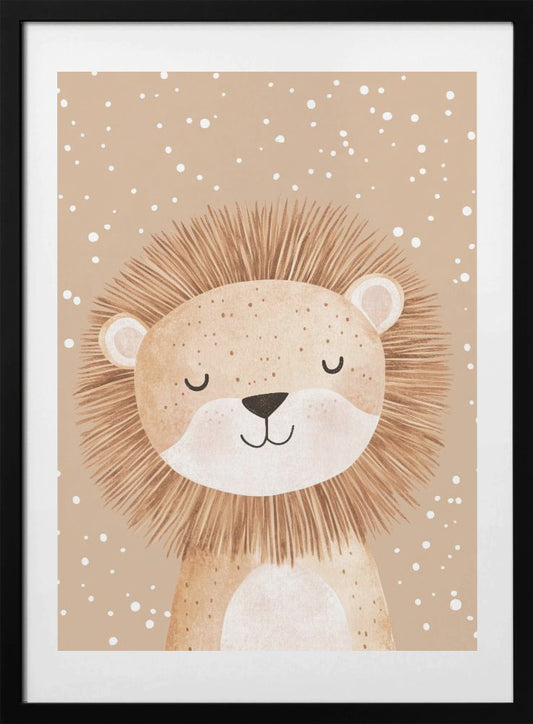 Dreamy Lion - Art Print by Treechild