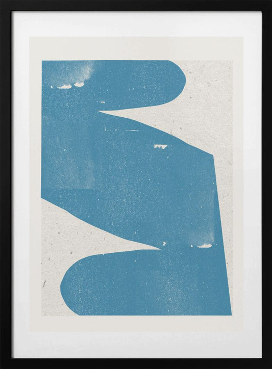 Blue Abstract Curve - Art Print by THE MIUUS STUDIO