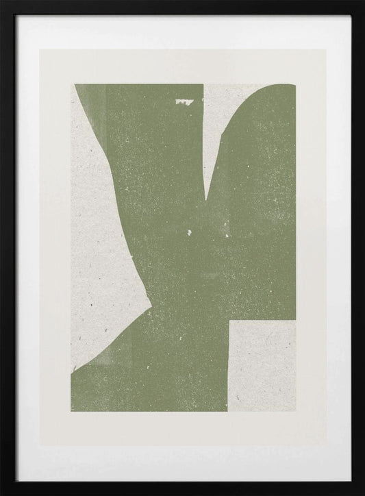 Green Abstract Form - Art Print by THE MIUUS STUDIO