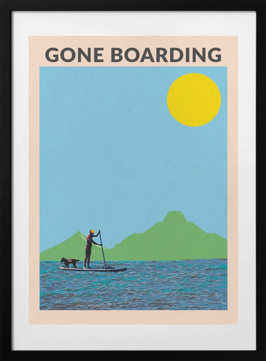 Gone Boarding (Male) - Art Print by WallChart Art Studio