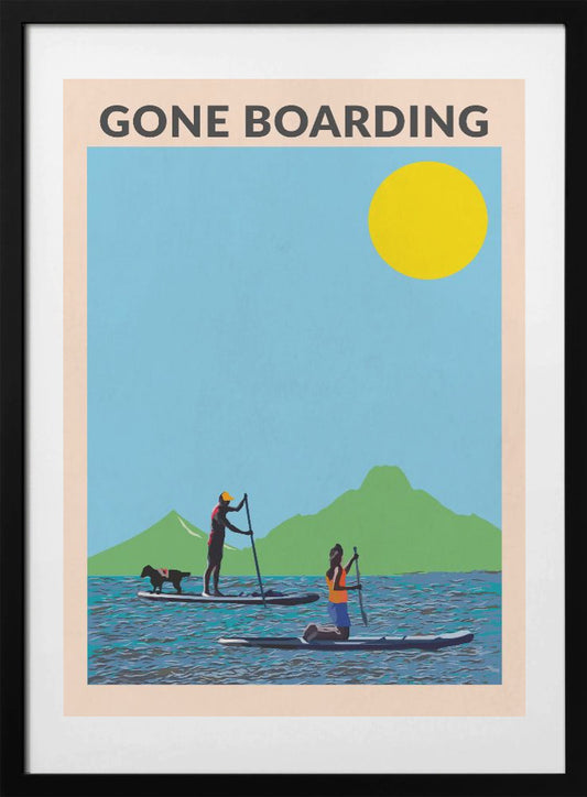 Gone Boarding - Art Print by WallChart Art Studio