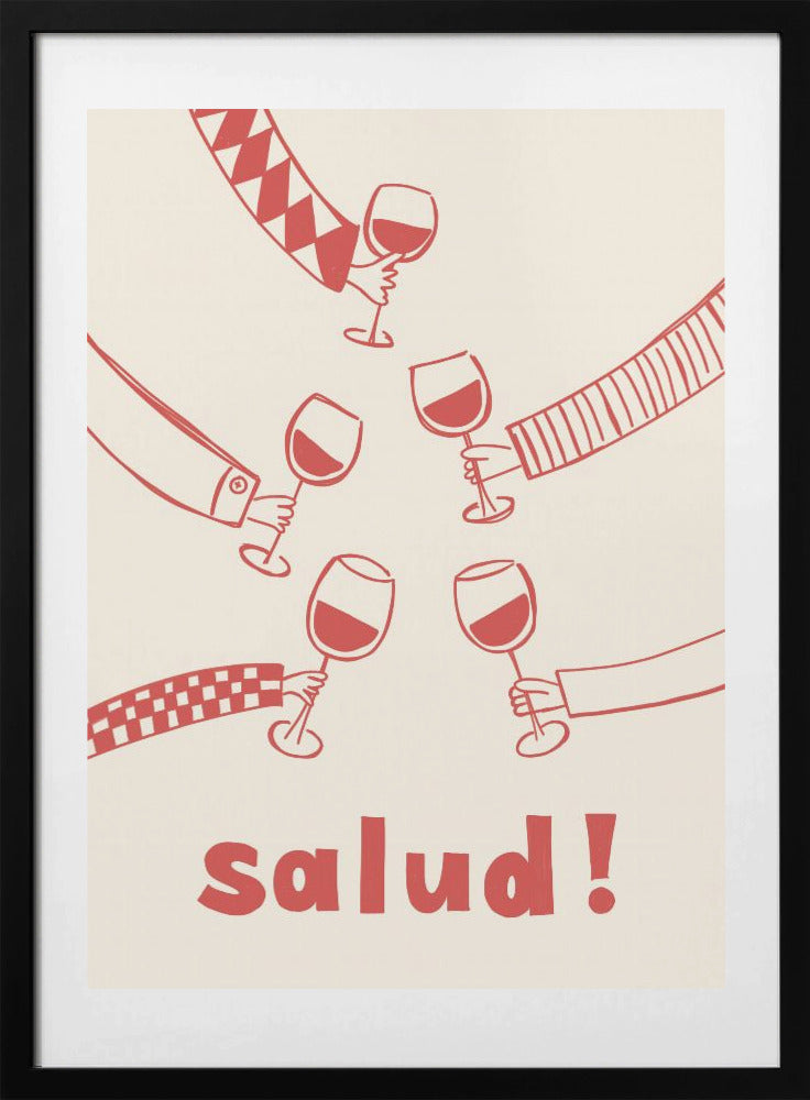 Salud! Wine Party with Friends - Art Print by Rio Soléy