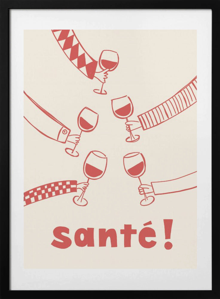 Santé! Wine Party with Friends - Art Print by Rio Soléy