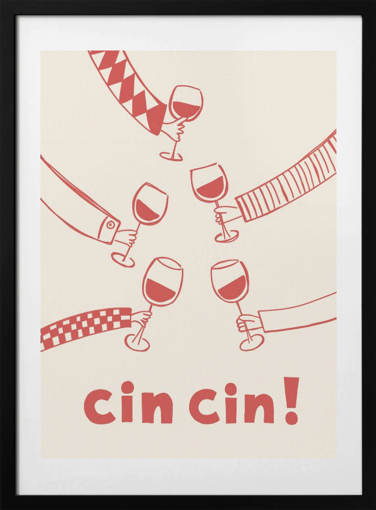 Cin cin! Wine Party with Friends - Art Print by Rio Soléy