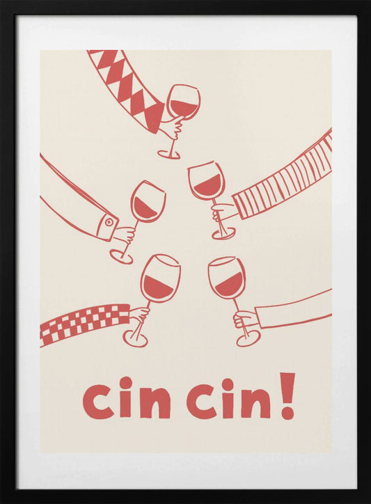 Cin cin! Wine Party with Friends - Art Print by Rio Soléy