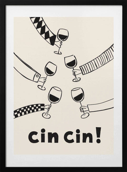 Cin cin! Wine Party with Friends - Art Print by Rio Soléy