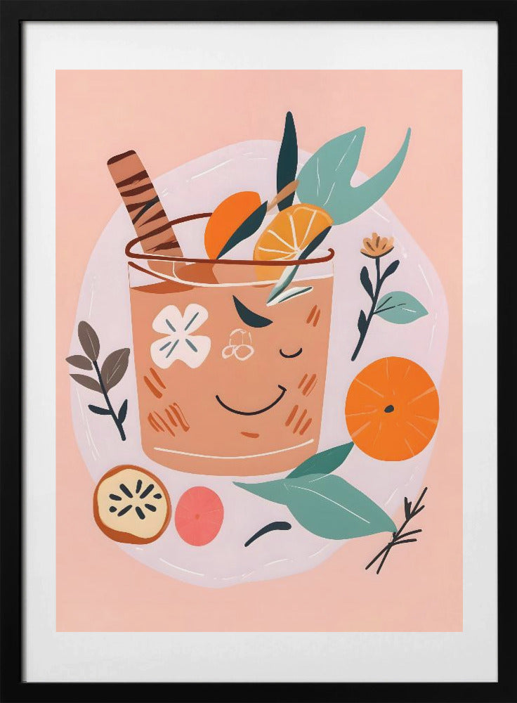 Cinnamon & Orange Cocktail - Art Print by Uma Gokhale